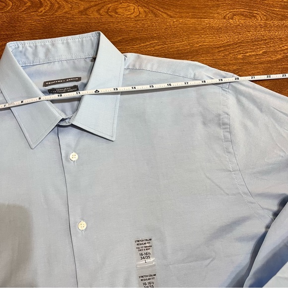 GEOFFREY BEENE Blue Stretch Collar Regular Fit Button Down Shirt NWT Mens size L - Picture 6 of 11